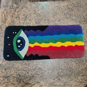 Rainbow Eye Multicolour Keyboard Rug